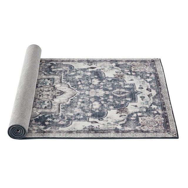 Χαλί SONGMICS HOME 80x150 εκ. Αντιολισθητικό Πλενόμενο Παραδοσιακό Στυλ Γκρι 