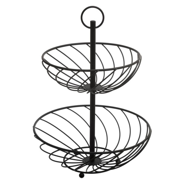 5FIVE Simply smart Διώροφη Μεταλλική Φρουτιέρα Μαύρη με Χερούλι 160... 5FIVE Simply smart Διώροφη Μεταλλική Φρουτιέρα Μαύρη με Χερούλι 160...