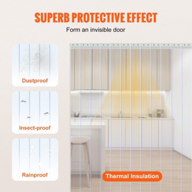 Ριγέ Κουρτίνα PVC VEVOR 150x8 για Ψυγεία/Καταψύκτες  JPVC150X81PCSPM3NV0
