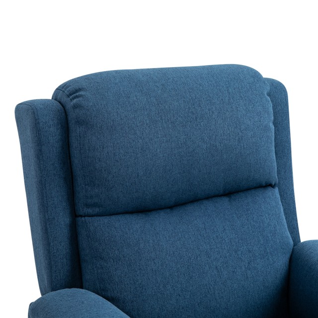 Πολυθρόνα HOMCOM Electric Relax με ανακλινόμενη πλάτη 160°, στήριγμα ποδιών και θύρα USB, μπλε λινό 833-844