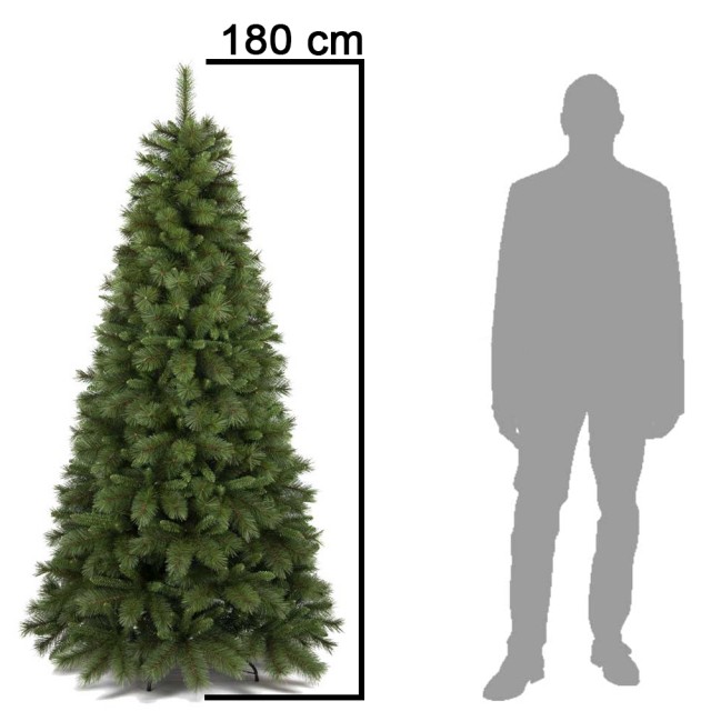 BAKAJI  Πράσινο Χριστουγεννιάτικο Δέντρο Namir 180 cm Πολύ Πυκνό Πυκνότατο Ρεαλιστικό 628 Κλαδιά  02841651