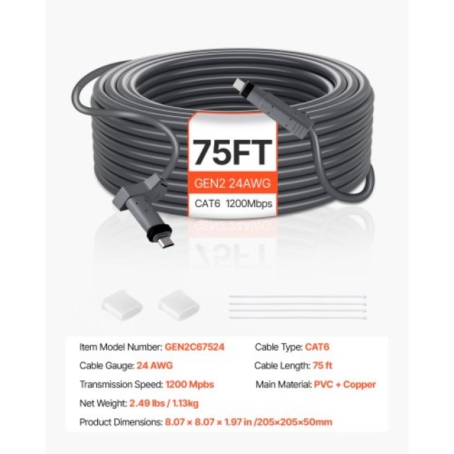 VEVOR Καλώδιο Επέκτασης Starlink Gen 2 75 FT - Υψηλής Ταχύτητας 120...