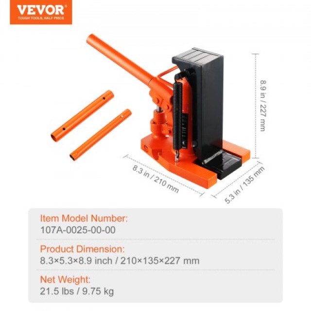 Υδραυλικός Γρύλος VEVOR 2.5/5 Τόνων για Μηχανήματα  JZQJDWQBKXZ2XSCS5V0