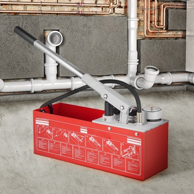 VEVOR Αντλία Υδροστατικής Πίεσης, Έως 60 bar/860 psi, Δοχείο 3.2 Γαλόνια, Υδραυλικός Χειροκίνητος Ελεγκτής Πίεσης Νερού με Μετρητή Τριών Μονάδων & Σύνδεση R 1/2 για Δοκιμή Πίεσης Αγωγών  SYBBDDWC60BARKSPIV0
