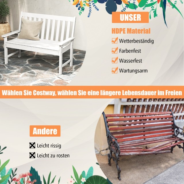 Costway Εξωτερικός Πάγκος HDPE Ανθεκτικός στις Καιρικές Συνθήκες με...