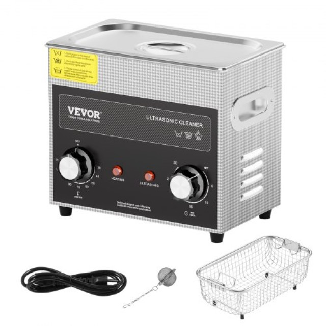 VEVOR  Υπερηχητικός Καθαριστής 3L με Θερμαντήρα, Χρονοδιακόπτη & Κα...