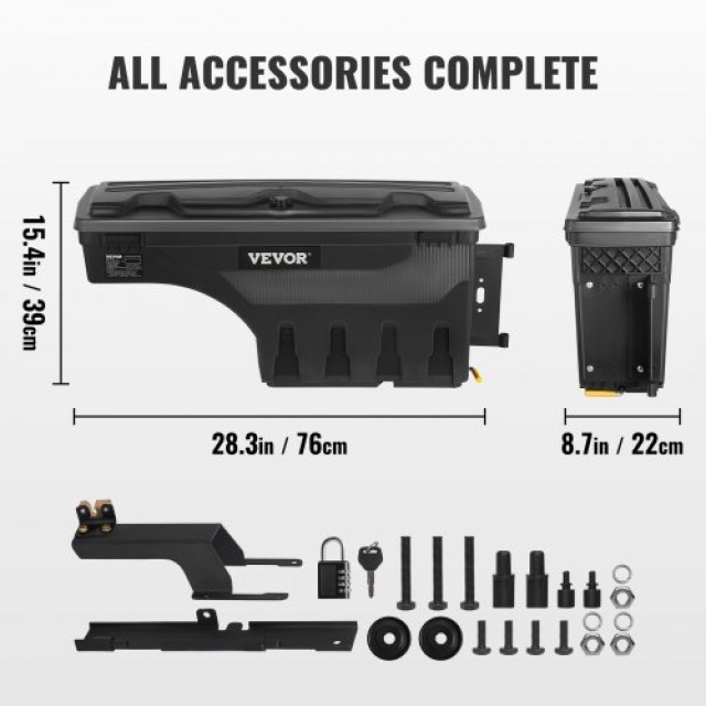 Κουτί Αποθήκευσης VEVOR για Ford F-150 2015-2021, Δεξιά Πλευρά  KCL...