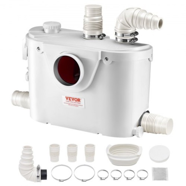 VEVOR Αντλία Μακερατέρ 500W για Τουαλέτα και Νιπτήρα Υπογείου MTJZB...