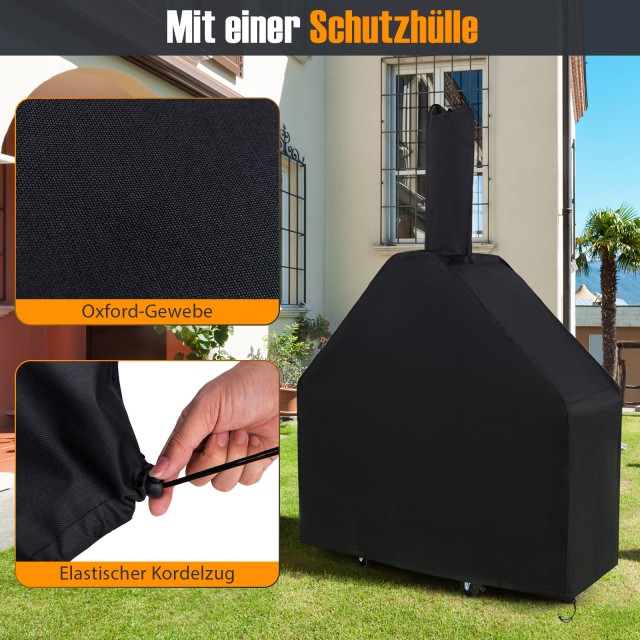 Costway Υπαίθριος Ξυλόφουρνος Πίτσας με Κάλυμμα Προστασίας και Αξεσ... Costway Υπαίθριος Ξυλόφουρνος Πίτσας με Κάλυμμα Προστασίας και Αξεσ...