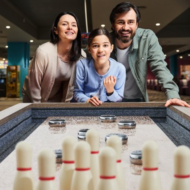 VEVOR 9 ft Τραπέζι Shuffleboard 2 σε 1 Σετ Παιχνιδιού Shuffleboard και Bowling  ZZKSHZ9YCBDDYJZXSV0