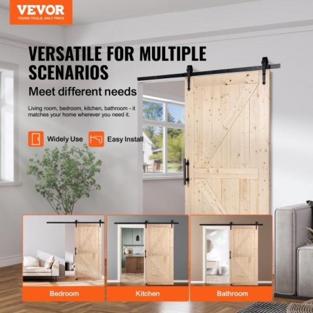 Σετ Ξύλινης Συρόμενης Πόρτας VEVOR 30 x 42  MZGCMTZYS428ATCGPV0