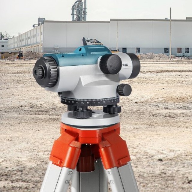 VEVOR  Αυτόματο Οπτικό Επίπεδο 24X, 40mm με Μαγνητικό Αποσβεστήρα και Κλείδωμα Μεταφοράς, Εργαλείο Μέτρησης Ύψους Απόστασης Γωνίας, IP54 Αδιάβροχο ZDGXBSZY24M4FS1F1V0