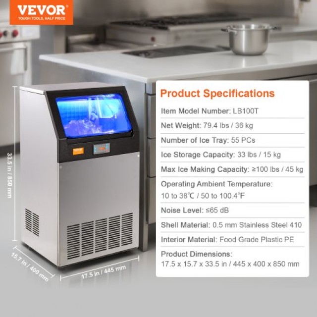 Επαγγελματική Παγομηχανή VEVOR 45 kg/24H 55 Κύβοι  QSYYTSFBZBJ3GFQR1V2