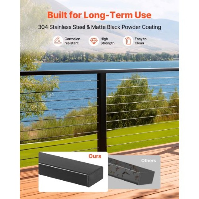 VEVOR Ρεκτιφάκερ Ανοξείδωτου Χάλυβα 198 εκ. για Εξωτερική Σκάλα LGF... VEVOR Ρεκτιφάκερ Ανοξείδωτου Χάλυβα 198 εκ. για Εξωτερική Σκάλα LGF...