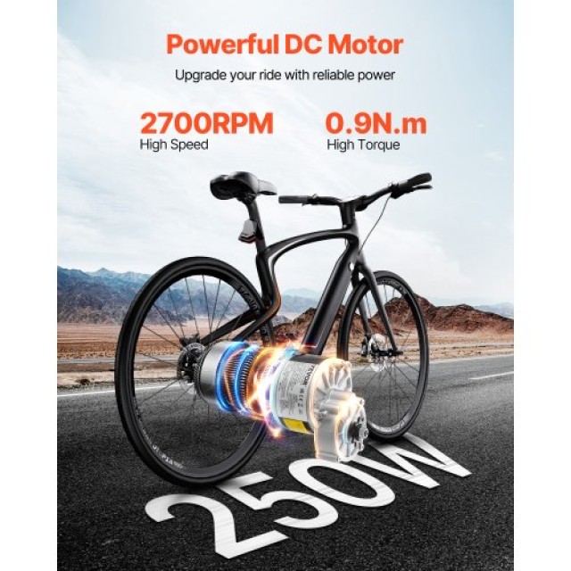 VEVOR Σετ Ισχυρού Ηλεκτρικού Κινητήρα 250W DC 24V 2700rpm με Αναβαθμισμένο Ελεγκτή Ταχύτητας ZLWSDJTJ250W1R9B9V9