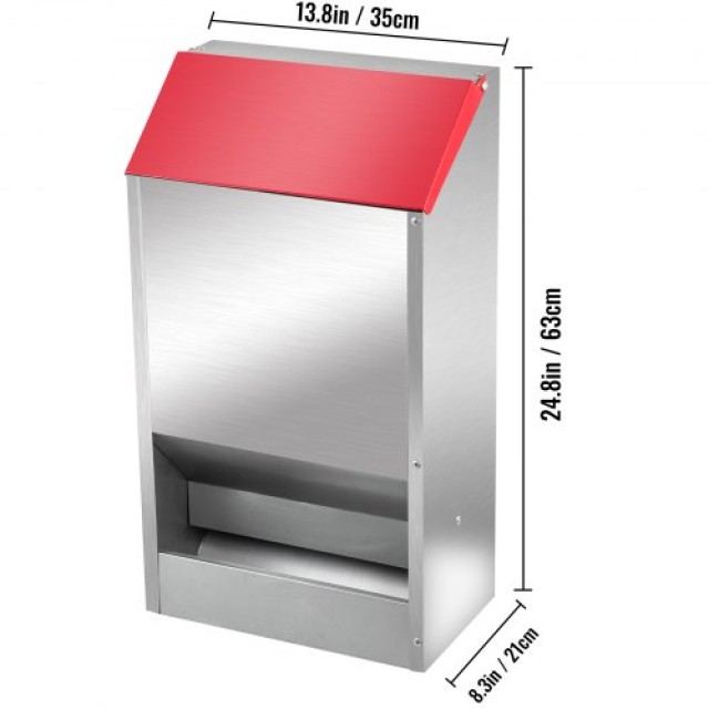 VEVOR Γαλβανισμένη Ταΐστρα Πουλερικών 50 lbs Χωρίς Σπατάλη  JQWSQ50BFXDGXM001V0