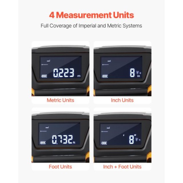 VEVOR Μετρητική Ταινία 2-σε-1 με Laser, 41 μέτρα Επαναφορτιζόμενη Λ... VEVOR Μετρητική Ταινία 2-σε-1 με Laser, 41 μέτρα Επαναφορτιζόμενη Λ...