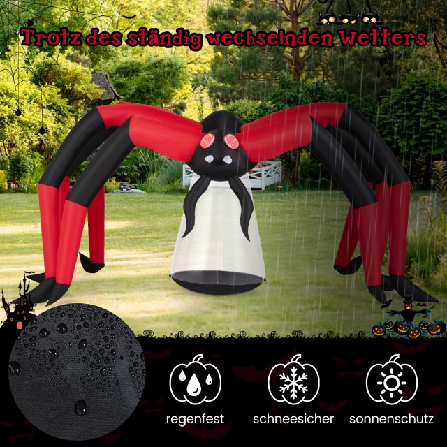 Costway 313 εκ. Φουσκωτή Αράχνη για το Halloween με Κόκκινα Μάτια Σ... Costway 313 εκ. Φουσκωτή Αράχνη για το Halloween με Κόκκινα Μάτια Σ...