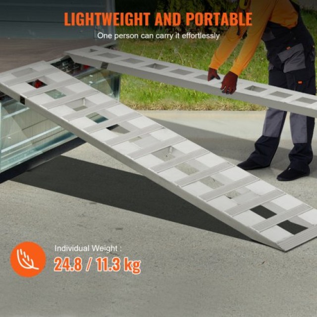 VEVOR Αλουμινένιες Ράμπες 72 x 15 6000 LBS (Σετ 2)  LJSL72X15INCLGW41V0