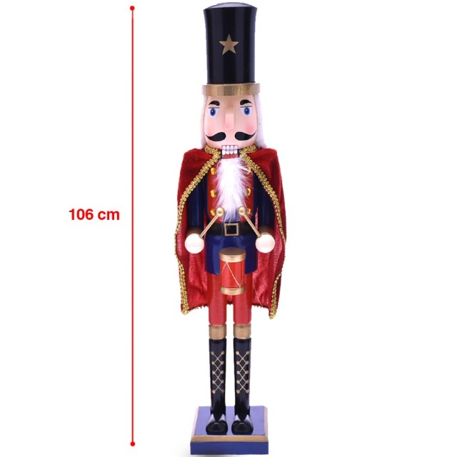 BAKAJI Χριστουγεννιάτικος Ξύλινος Καρυοθραύστης Ύψους 106 εκ Διακοσ... BAKAJI Χριστουγεννιάτικος Ξύλινος Καρυοθραύστης Ύψους 106 εκ Διακοσ...