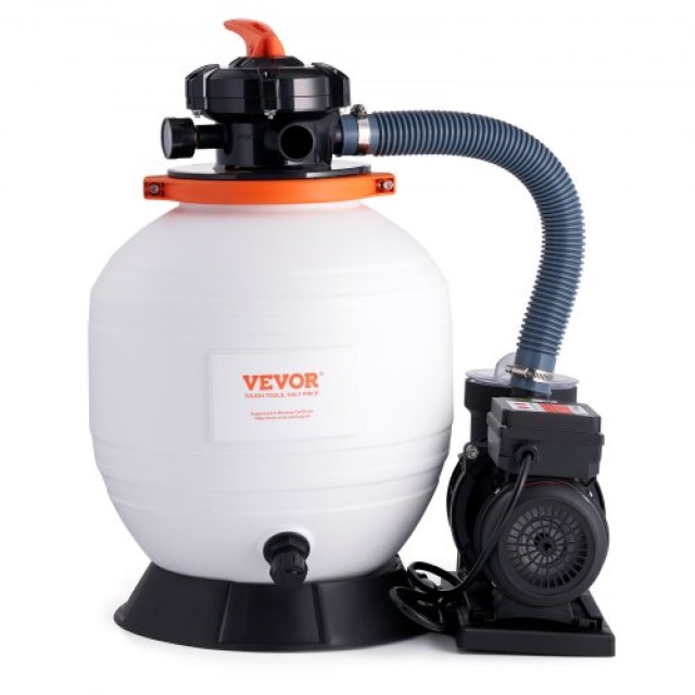 VEVOR Αντλία Φίλτρου Άμμου Πισίνας 14 0.75HP 450W με 6-δρόμων Βαλβί...