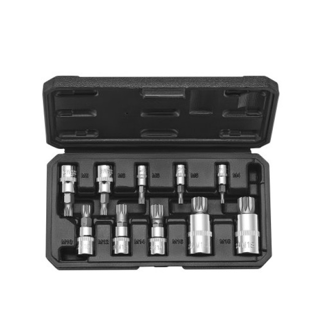 VEVOR Σετ Καρυδάκια XZN Triple Square Spline 10 Τεμαχίων M4-M18 Cr-V με Θήκη Αποθήκευσης PTTT143812XZUOMMXV0