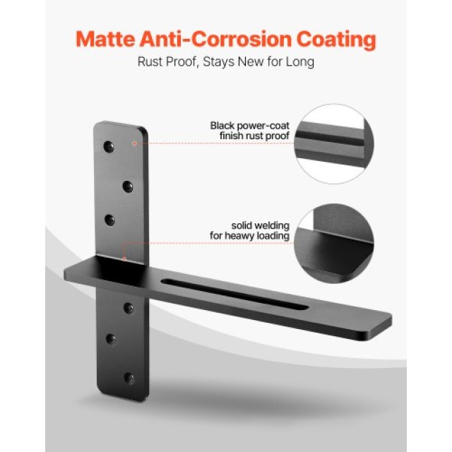 VEVOR Βάσεις Ραφιών 2 Τεμ. 14 ιντσών / 355.6 χιλ. Βαρέως Τύπου για ...