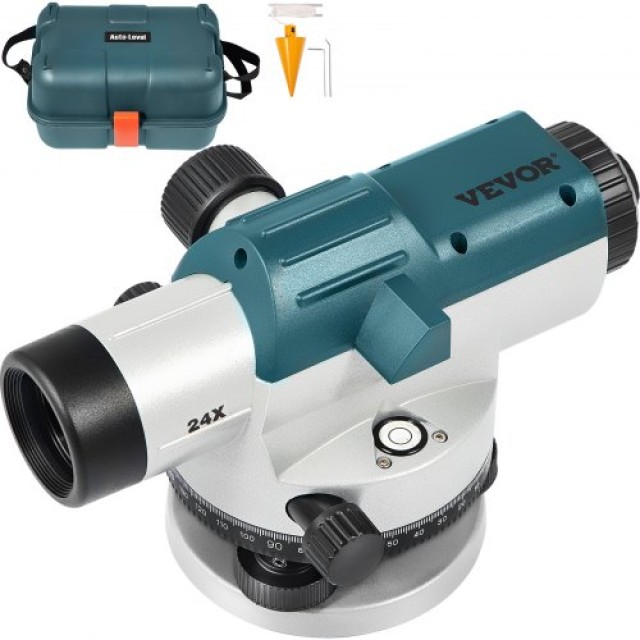 VEVOR  Αυτόματο Οπτικό Επίπεδο 24X, 40mm με Μαγνητικό Αποσβεστήρα και Κλείδωμα Μεταφοράς, Εργαλείο Μέτρησης Ύψους Απόστασης Γωνίας, IP54 Αδιάβροχο ZDGXBSZY24M4FS1F1V0