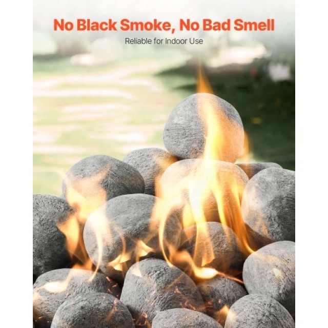 VEVOR 48 Τεμάχια Κεραμικές Πέτρες Φωτιάς 2.5-5 εκ Επαναχρησιμοποιού...