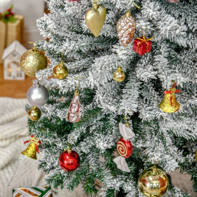 HOMCOM Χριστουγεννιάτικο Δέντρο Χιονισμένο από PP Πράσινο με 738 Αν... HOMCOM Χριστουγεννιάτικο Δέντρο Χιονισμένο από PP Πράσινο με 738 Αν...