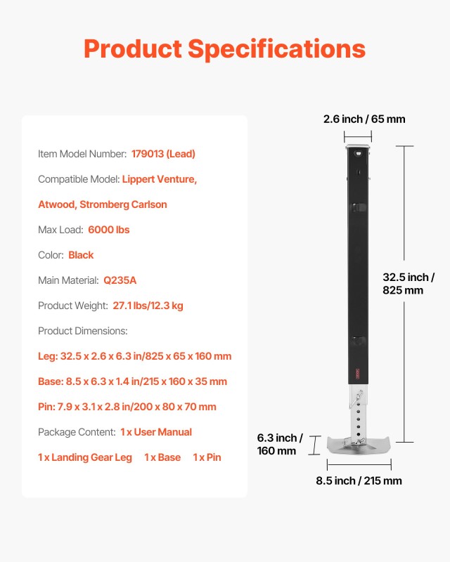 VEVOR Ποδαρικό Σύστημα RV Lead Fifth Wheel 179013 για Lippert Ventu... VEVOR Ποδαρικό Σύστημα RV Lead Fifth Wheel 179013 για Lippert Ventu...