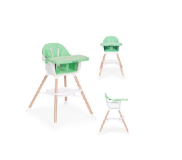 ECOTOYS Παιδικό καρεκλάκι φαγητού 2 σε 1 πράσινο HC508-Green