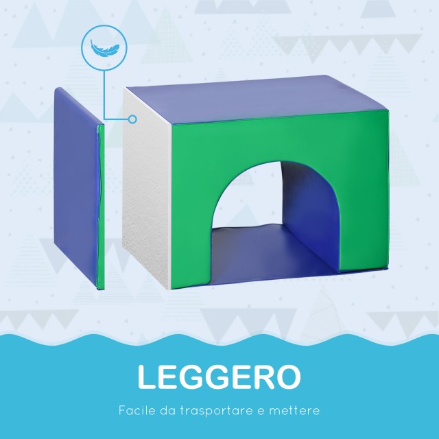 HOMCOM Σετ Παιχνιδιού για Παιδιά 1-3 Ετών με 7 Πολύχρωμα Μπλοκ από ...