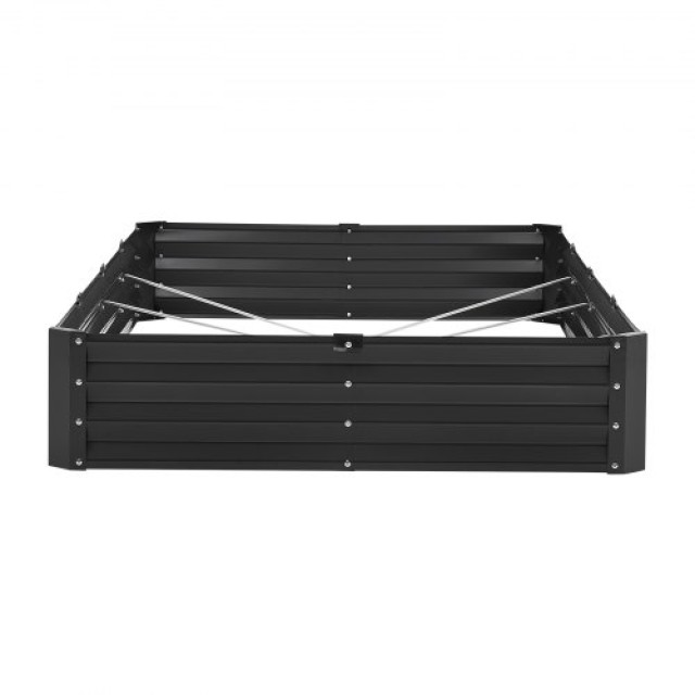 VEVOR Μεταλλικό Υπερυψωμένο Κρεβάτι Κήπου 8x4x1 ft Γαλβανισμένο Σκο...