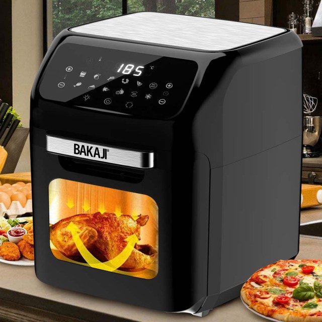 Ψηφιακό Φουρνάκι / Φριτέζα Αέρος-Airfryer 12lt 1800W Μαύρο 02012577 Bakaji
