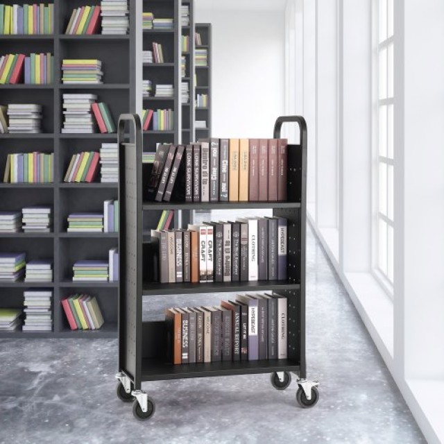 Καρότσι Βιβλίων VEVOR 150kg  790 x 385 x 1250 mm, Μαύρο  LXTSGTCHS330Y7BMJV0