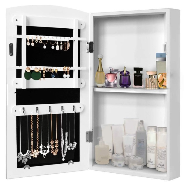 BAKAJI Κρεμαστό Ντουλάπι Κοσμημάτων με Καθρέφτη 60x30cm 02833098