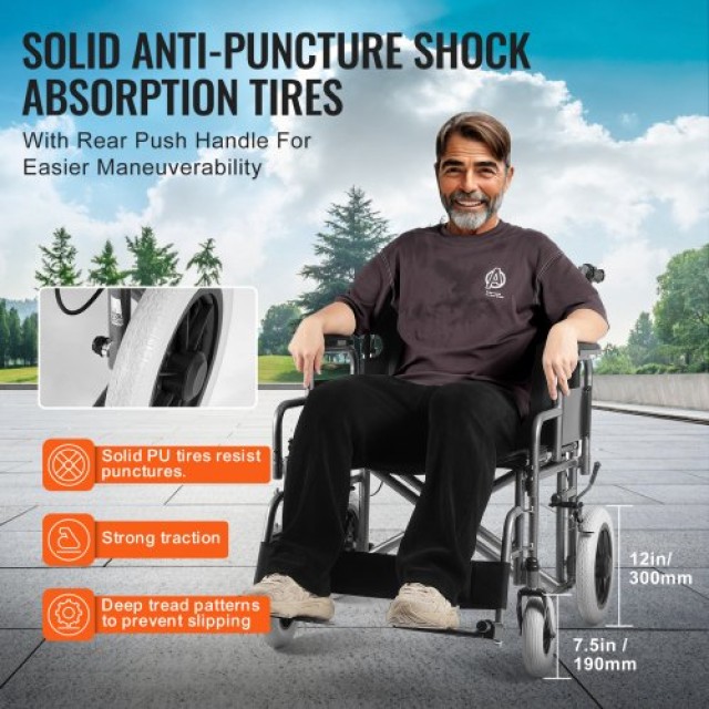 Πτυσσόμενο Αμαξίδιο VEVOR 24 300lbs  FWYSLYTGHX24GCRZ7V0