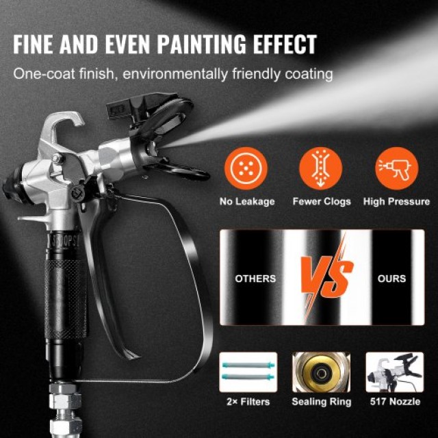VEVOR Ηλεκτρικό Πιστόλι Βαφής 750W 3000PSI με Καρότσι για Εσωτερικούς & Εξωτερικούς Χώρους  ZSSGYWQPTJLS5NCXMV2