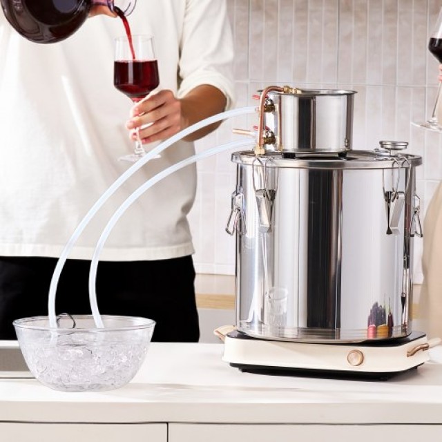 VEVOR  Αποστακτήρας 8L Ανοξείδωτος για Νερό & Αλκοόλ  DLNTZLQYS8JL8FA16V0