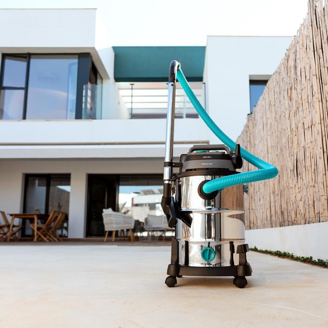 CECOTEC  Σκούπα Conga Rockstar Wet & Dry Steel Pro για Στερεά και Υγρά, Μεταλλική, 30L, 1600W, με Πρίζα Εργαλείων και Αξεσουάρ Καθαρισμού  CEC-08572