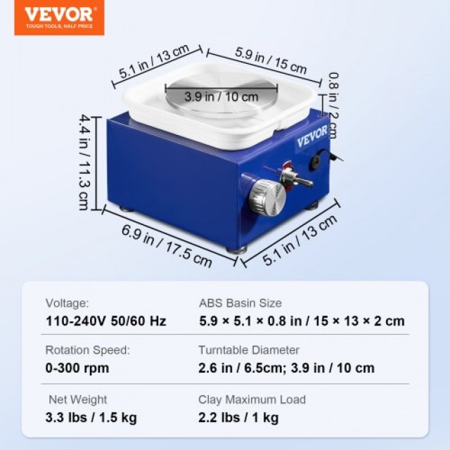 Μίνι Κεραμικός Τροχός VEVOR με Εργαλεία & Ποδιά 30W  XSLPJXNLS30W00GROV2