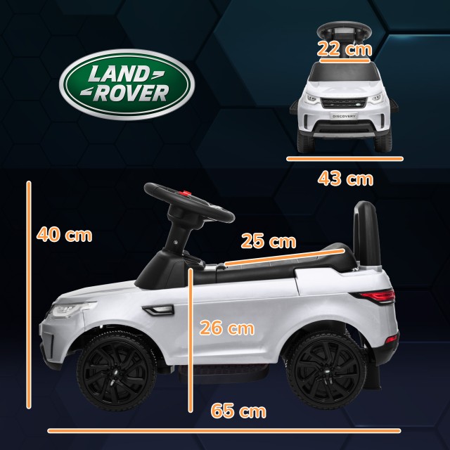 AIYAPLAY  Παιδικό Αυτοκίνητο με Άδεια Land Rover 6V, Ηλεκτρική και Χειροκίνητη Λειτουργία, Ταχύτητα 3km/h, Λευκό  370-341V90WT