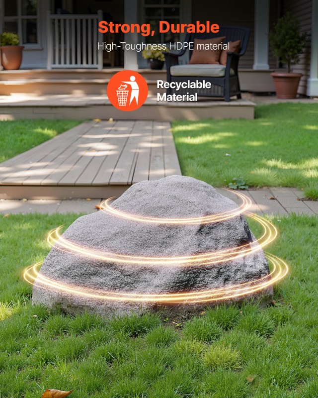 VEVOR Τεχνητός Βράχος Κάλυψης για Αντλίες/Καλώδια, Σκούρο Γκρι, 68x...