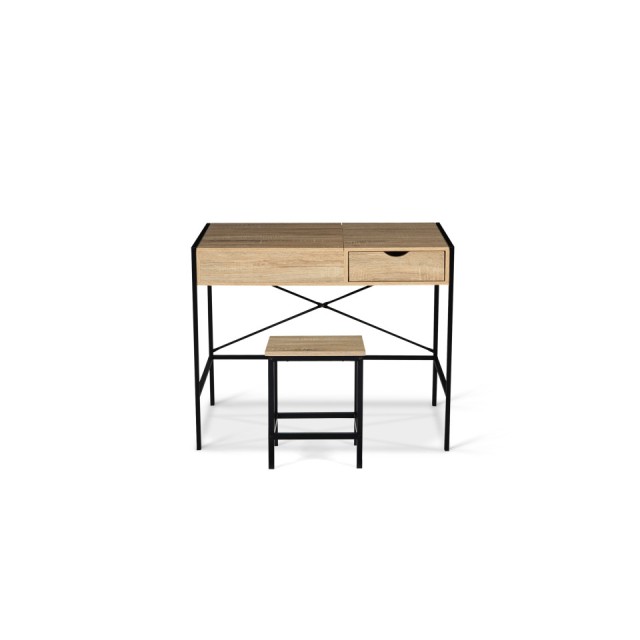 Μπουντουάρ-Τουαλέτα Μακιγιάζ Alana 83 x 39,5 x 75,5 cm με Σκαμπό 35 x 35 x 40,5 cm 30130343 Idomya