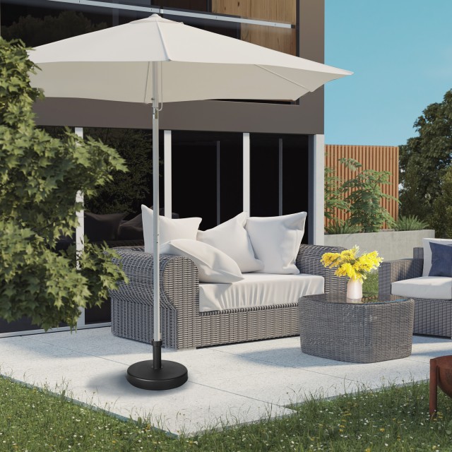 Outsunny Garden Base Parasol PP Plastic Max 18kg Βάρος, Ø45x33cm, Μαύρο 84D-247V00BK