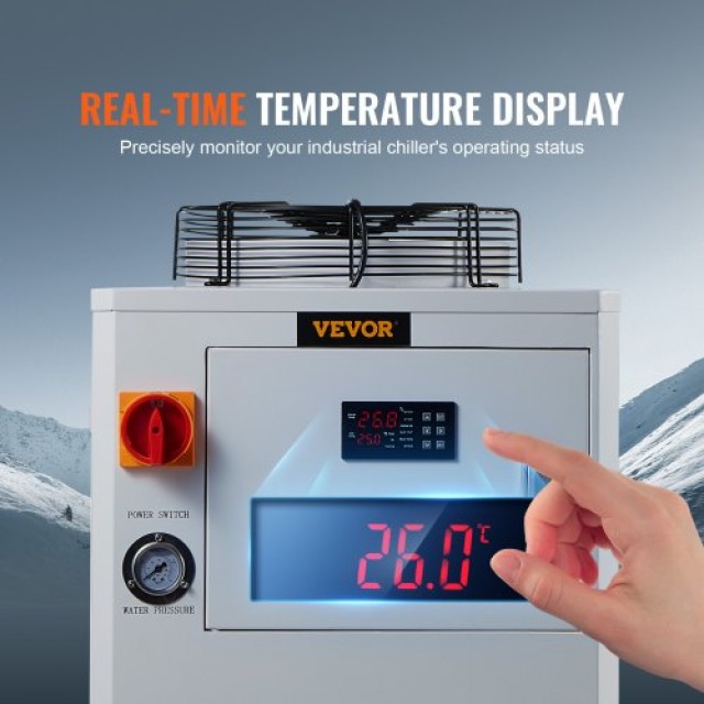 VEVOR Βιομηχανικός Ψύκτης Νερού CW-6000 15L 65L/min με Συμπιεστή  GYLSJYSJS15LDYZN6V2