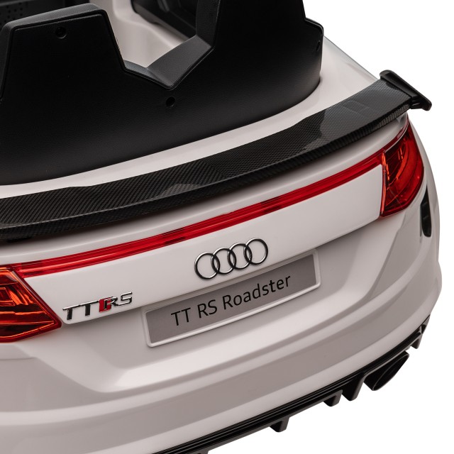 HOMCOM Ηλεκτρικό αυτοκίνητο για παιδιά 3-5 ετών AUDI TT με τηλεχειριστήριο, ανοιγόμενες πόρτες και προβολείς LED, λευκό 370-079V90WT