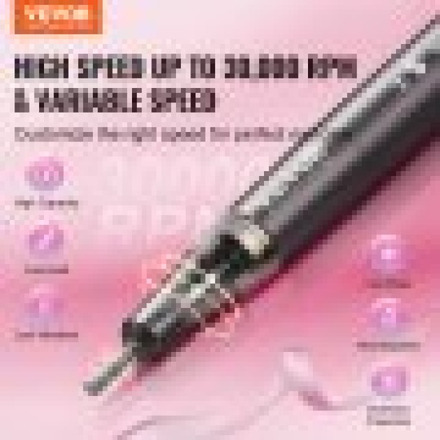Ηλεκτρικός Ασύρματος Τροχός Νυχιών - 30000RPM VEVOR CDSMJDMJBSZCPZS90V9