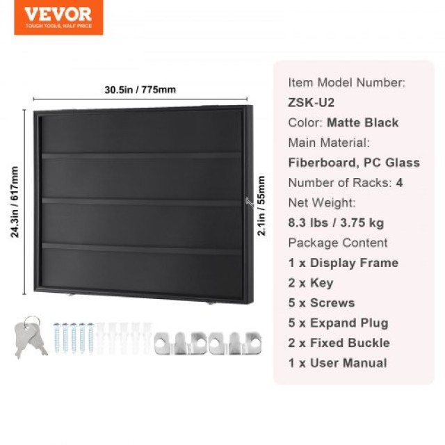 VEVOR  Θήκη Εμφάνισης 36 Αθλητικών Καρτών με UV Προστασία και Κλείδωμα QYZSKJHX2433JF9USV0